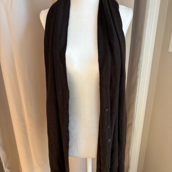 ViVi Designs NWT Convertible Button Cozy Scarf in Black Coffee One Size - Picture 3 of 6